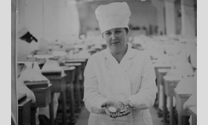 a worker and some of the watches she made