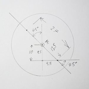 molnija dial measurements, dial front view